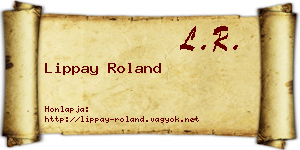 Lippay Roland névjegykártya