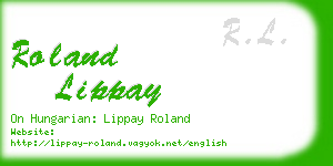 roland lippay business card